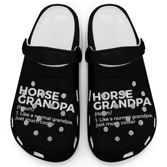 womens horse grandpa definition horse lover v neck Clogs