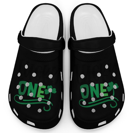 Lucky One Clover Irish Ireland Green Clogs