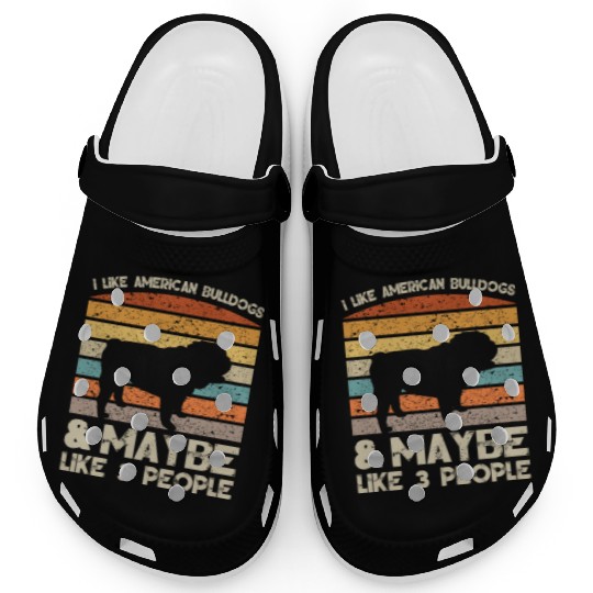 I Like American Bulldogs Retro Clothes And Clogs