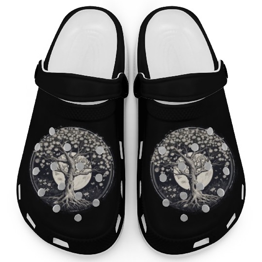 White Tree of Life Clogs