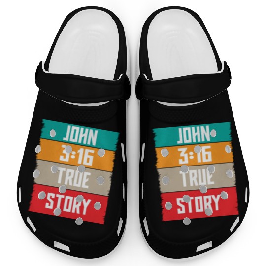 John 3:16 Lve Jesus Christian Christmas Clogs