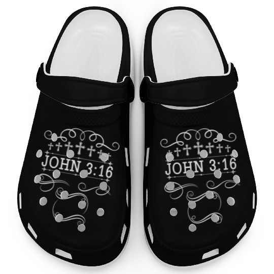 John 3:16 Love Jesus Christian Christmas Clogs