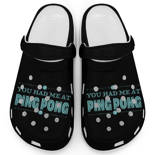 Ping Pong Lover Funny Table Tennis Humor Clogs
