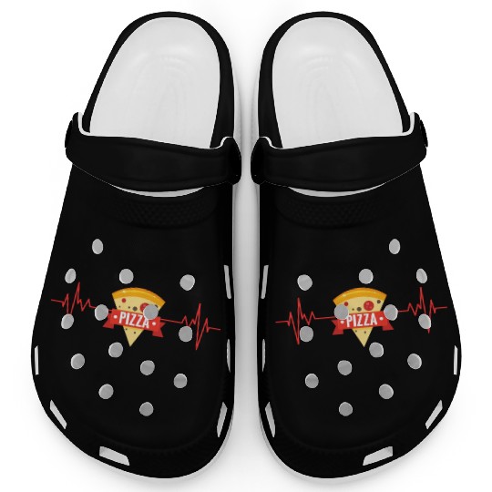 My heart beats for pizza Clogs