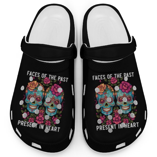 Dia De Los Muertos Sugar Skull Mexican Holiday Clogs