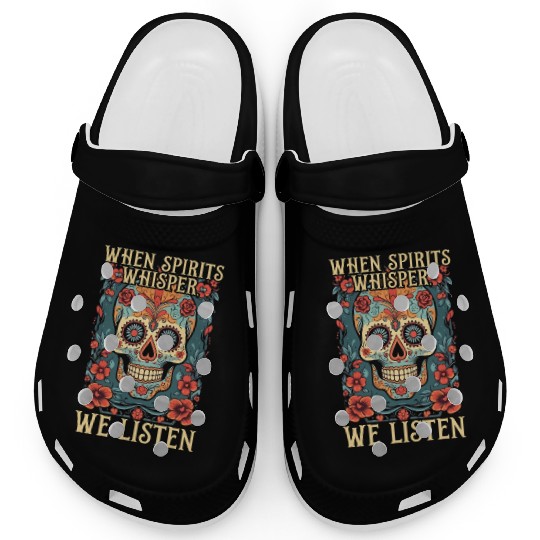 Dia De Los Muertos Sugar Skull Mexican Holiday Clogs