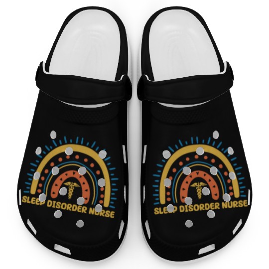 Sleep Disorder Nurse Boho Rainbow Clogs