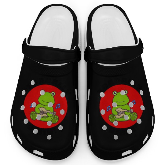 Toadally Vibin Toad Pun Clogs