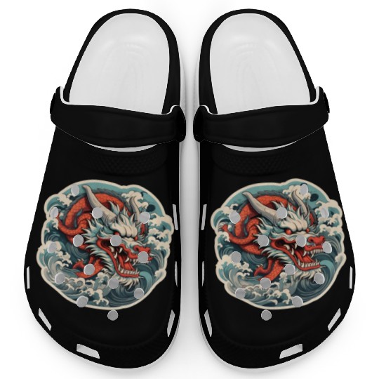 Japanese Dragon Clogs