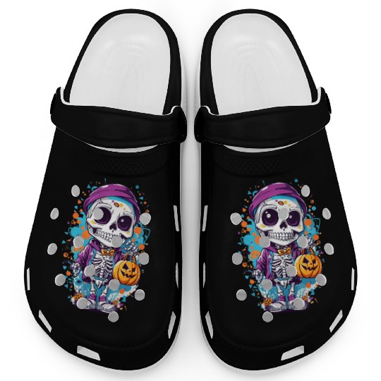 Halloween fantasy skeleton Clogs