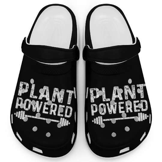 Workout Motivation Plant Powered Fitness Gym Vegan Clogs