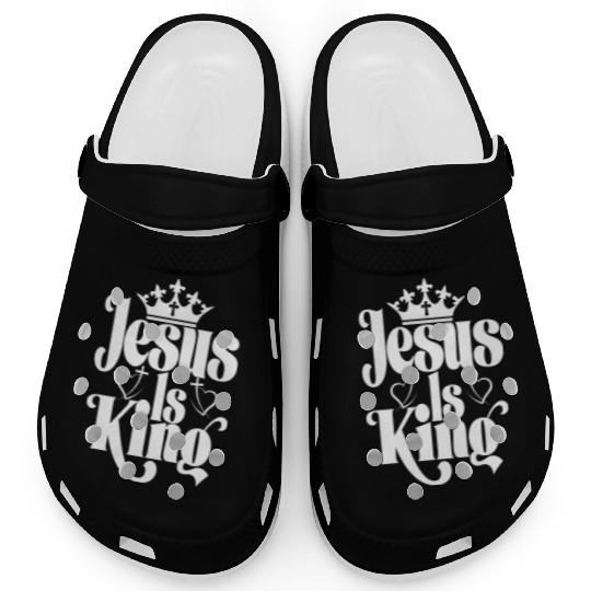 Jesus Is King Love Jesus Christian Christmas Clogs
