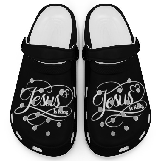 Jesus Is King Love Jesus Christian Christmas Clogs