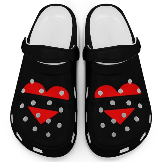 Heart I love my brother Clogs
