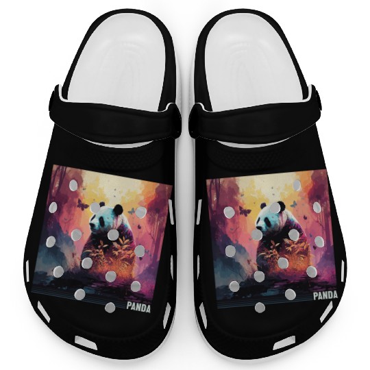 Panda Bear Ailuropoda Melanoleuca Friend Lover Clogs