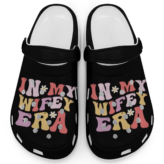 In My Wifey Era retro Groovy Women Clogs