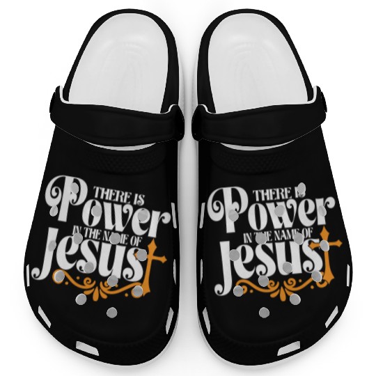 Power In The Name Of Jesus Christian Christmas Clogs