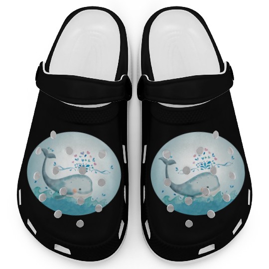Whale Cute Whale Swimming Clogs
