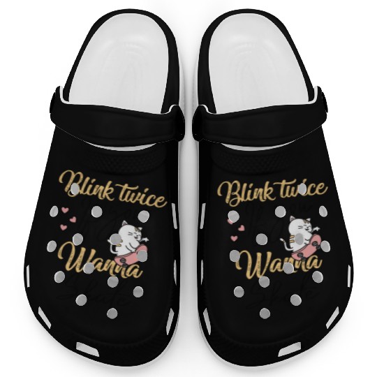 Blink Twice If You Wanna Skate Skating Lover Clogs