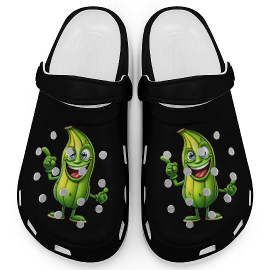 Green Alien Pickle Dude: Cosmic Crunch Clogs