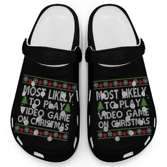 Video Game Family Matching Christmas Apparel Clogs