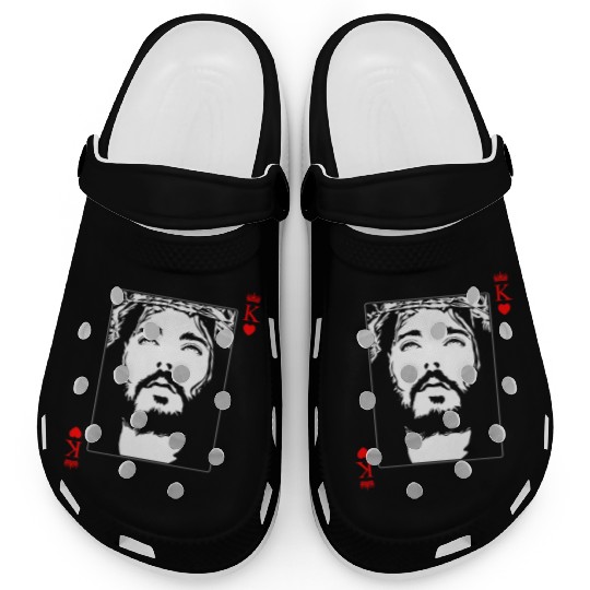 Jesus Is King Jesus King Of Hearts Card Christian Clogs
