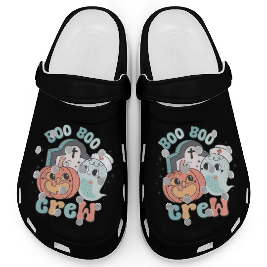 Boo Boo Crew Nurse Funny Ghost Women Halloween Clogs