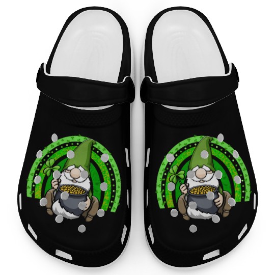Pot of Gold Gnome Rainbow Clogs