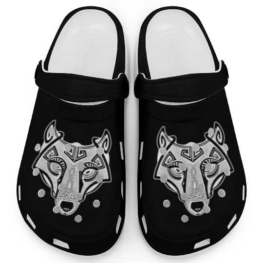 Viking wolf white Fenrir valhalla Clogs
