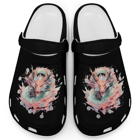 Adorable Crystal Chinese Dragon Clogs