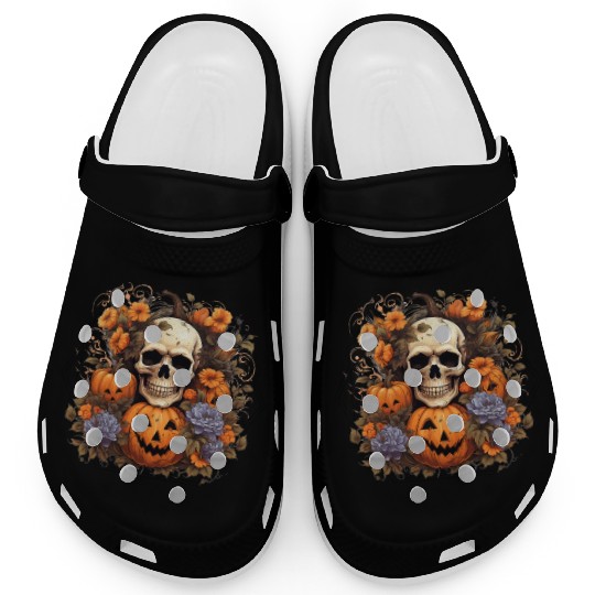 Indie skull design Halloween Gift Clogs