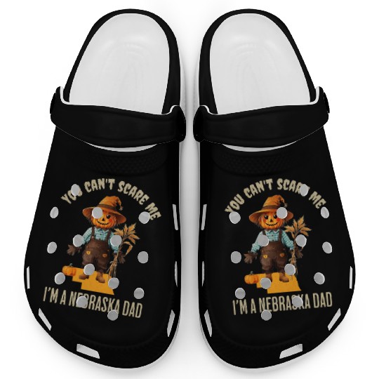 I’m a Nebraska Dad Halloween Fall Autumn Clogs