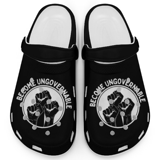 Become Ungovernable Punk Anarchy Lovers Gift Clogs