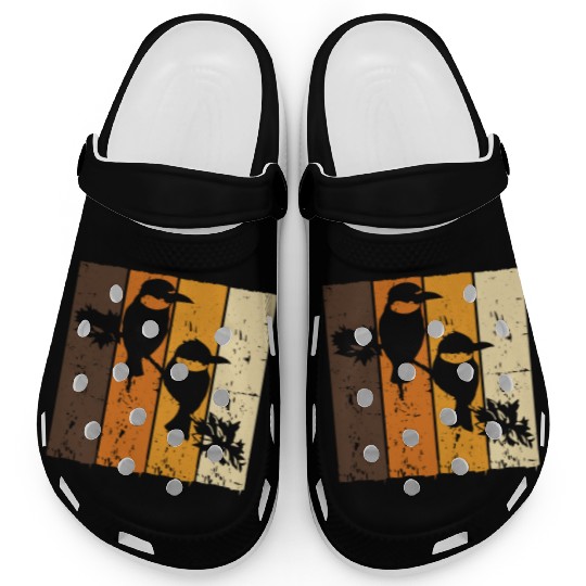 Birds Art Budgie Sparrow Canary Parrot Hummingbird Clogs