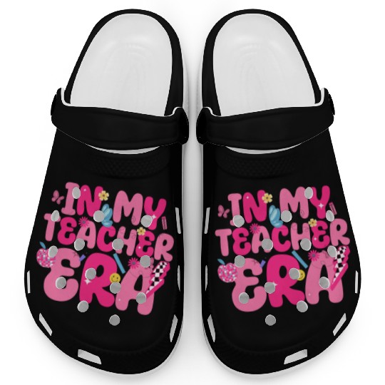 In My Teacher Era Best Teacher Appreciation Retro Clogs