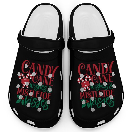 Candy Cane Wishes Mistletoe Kisses Clogs