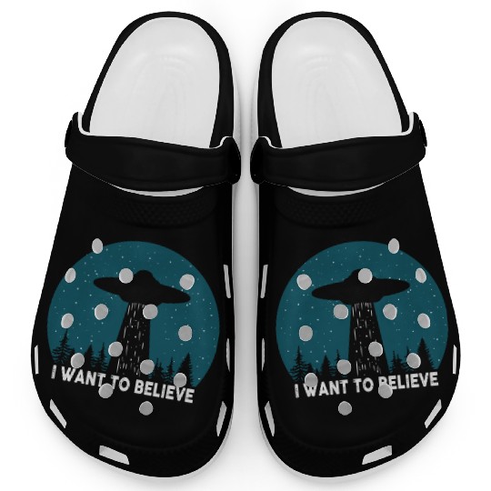 I Want To Believe World Ufo Day Clogs