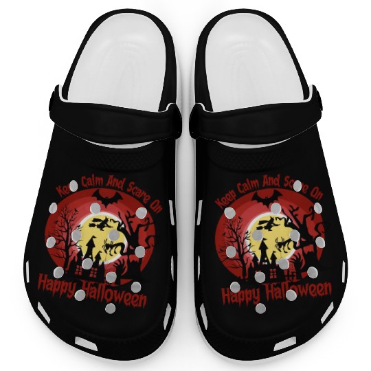 Keep Calm And Scare On Halloween Clogs Design