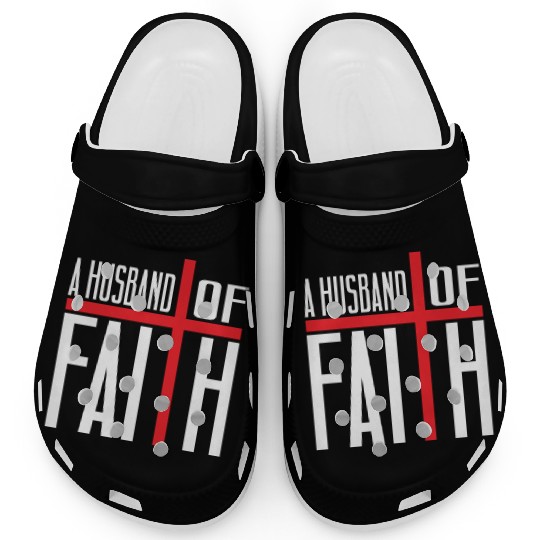 Husband Of Faith Love Jesus Christian Christmas Clogs