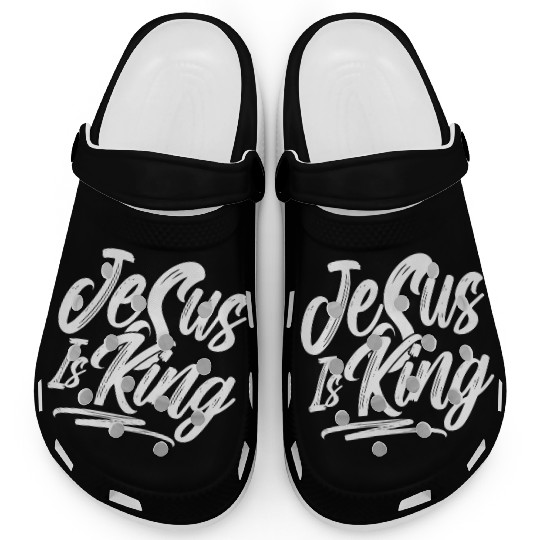 Jesus Is King Love Jesus Christian Christmas Clogs