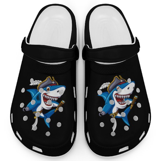 Cute Shark Pirate Decor Lazy Halloween Clogs