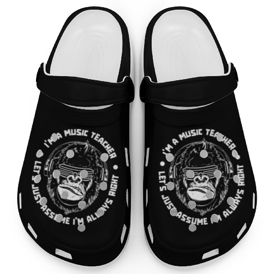 Music Teacher Funny Clogs