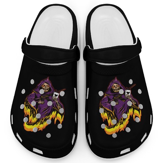 Spades Ace Death Poker Texas Hold'em Clogs