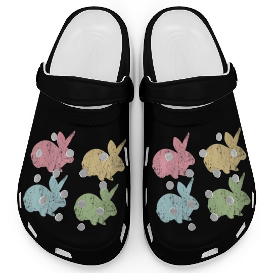 Easter Bunny Pastel Toddler Child Mom Clogs