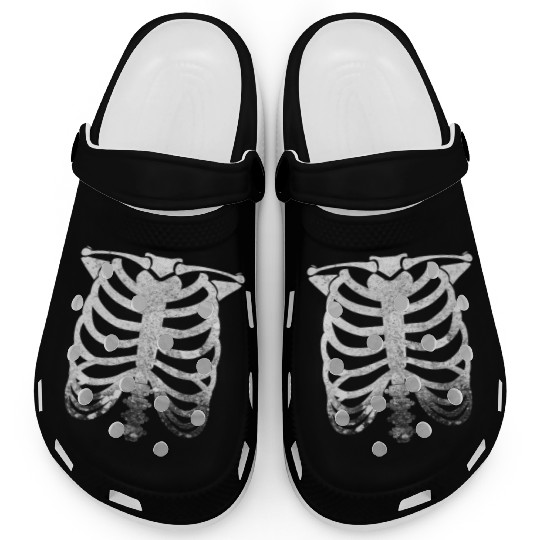 Halloween Skeleton Rib Cage Clogs