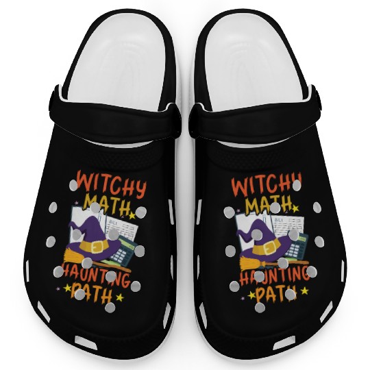 Witchy Math Haunting Path Accountant Halloween Clogs