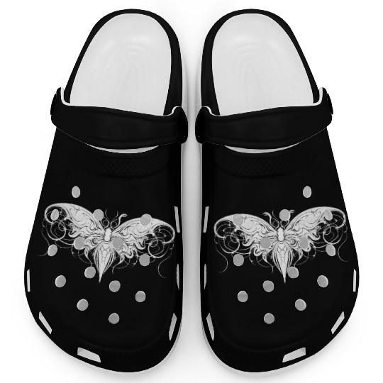 Cyber Sigilism Butterfly Tattoo Design Clogs