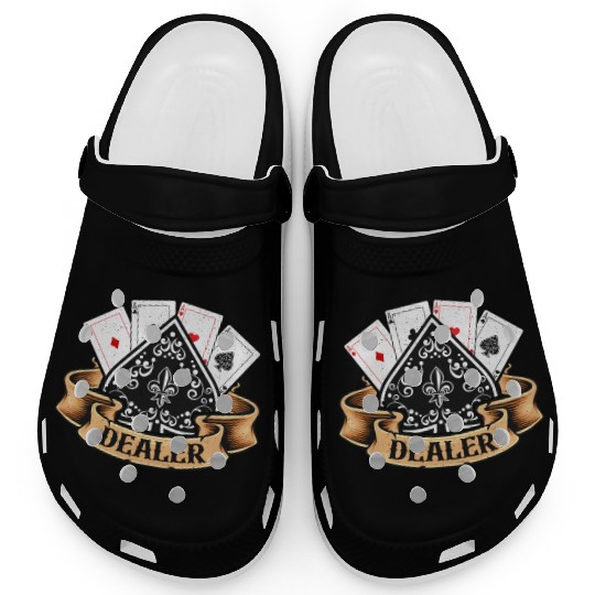 Classic Blackjack Dealer Gambling Card Game Casino Clogs