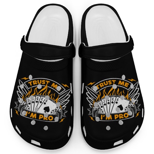 Classic Blackjack Trust Me I'm Pro Loves Card Game Clogs