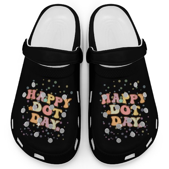 Groovy Happy Dot Day Teacher Kids Clogs